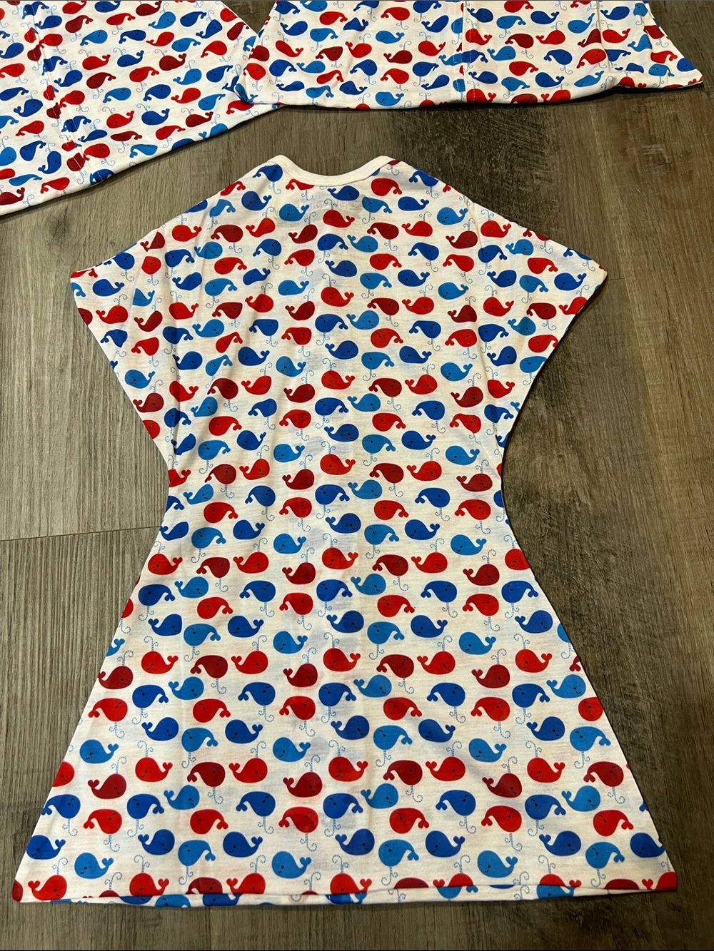 Sleeping Baby Zipadee-Zip size x-Small whale print lot of 3 - Picture 3 of 9